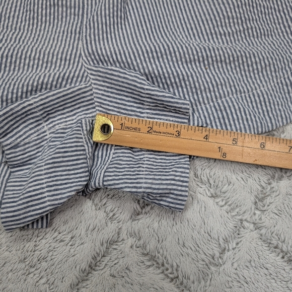 Free People Shorts Womens S Blue Stripe Cloud Nine Boxers Searsucker Lounge - Picture 5 of 8